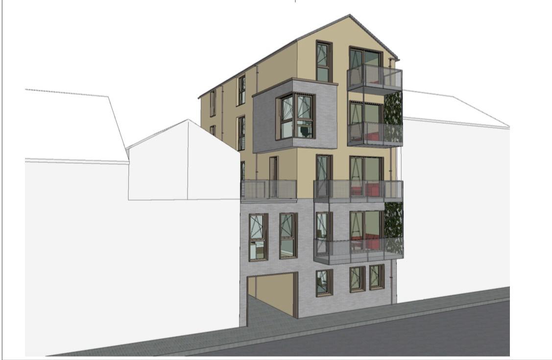 Neubau Mehrfamilienhaus Mühlheimer Straße 3, Frankfurt-Fechenheim – Entwurf Perspektiv